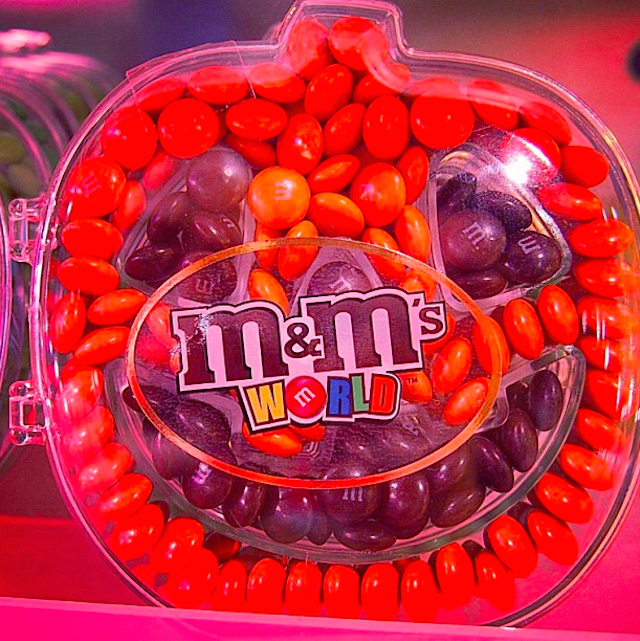 Pumpkin face made with M&amp;M’s by M G Green