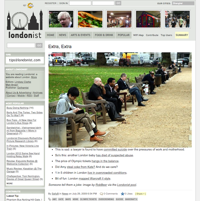 In 2009, the site got all-the-more photo friendly, with the latest Flickr images above our menu.