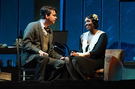 Rodolfo (David Butt Phillip) and Mimi  (Angel Blue). fall in love yet again in this latest ENO production of La bohème.