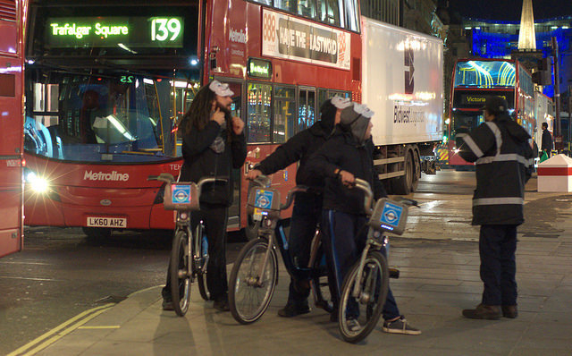 Masks on bikes
