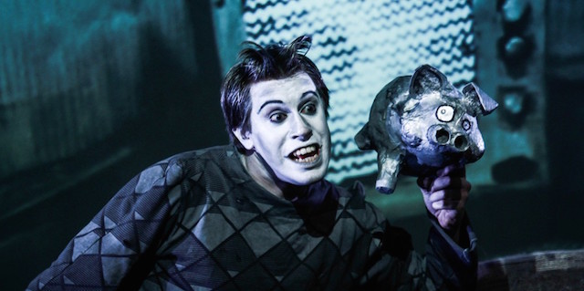The Boy Who Kicked Pigs: a grisly tale featuring beautiful projections, music and more than eight hats