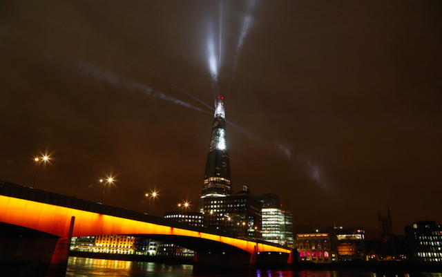 The Shard Is Being Lit Up Every Night Until New Year Londonist The Shard Is Being Illuminated By Individual Light Displays Every Night Until New Year S Eve When It Will Feature A Clock Counting Down To Midnight
