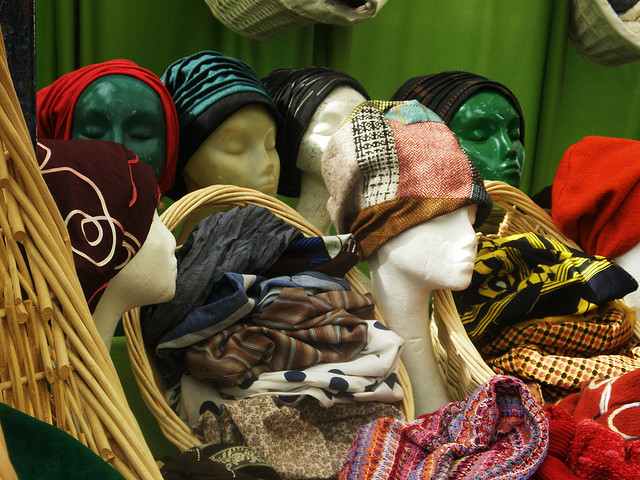 Hats in Camden Market, by Stephanie Sadler