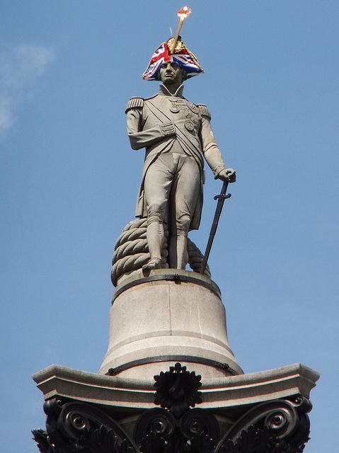 Lord Nelson received a new hat as part of a London art installation back in 2012. Photo by New Hat 1 