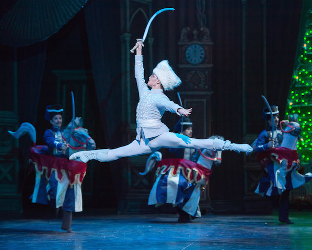 Barry Drummond performing as Freddie during English National Ballet's dress rehearsal of the Nutcracker at the Coliseum Theatre, London on December 10, 2014. Photo: Arnaud Stephenson