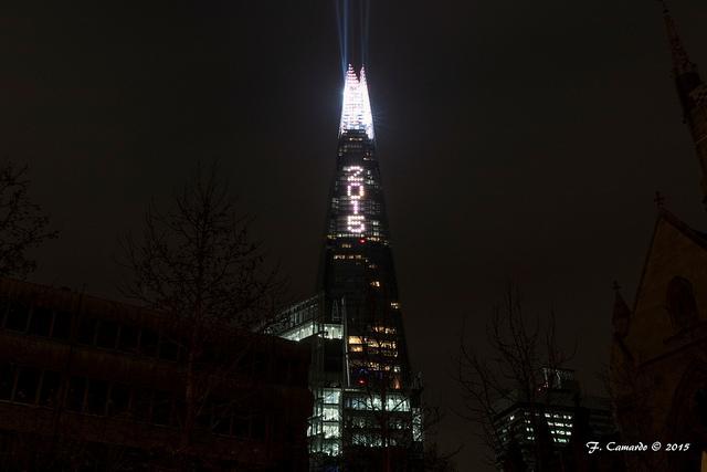 The Shard welcomes in the New Year. Photo by Francesco Camardo from the Londonist Flickr pool