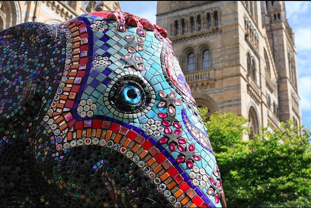 Part of the 2010 Elephant Parade, which raised money for conservation charity Elephant Family. This one is in South Kensington. Photo: artofthestate (2010)