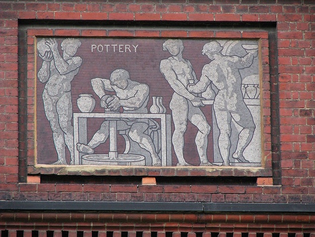 The V&amp;A Museum of Childhood in Bethnal Green is home to several mosaics. This one sits on the north side of the building. Photographed in 2008. Photo: bradman334