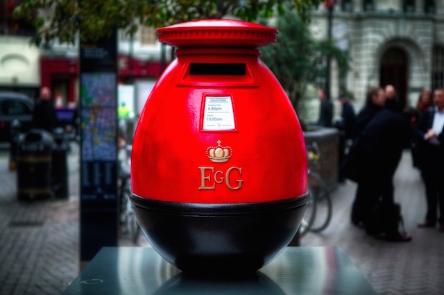 A post box egg, part of the Big Easter Egg Hunt. Photo: Mike Murphy (2012)