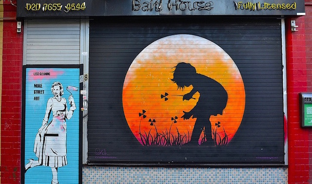 Street art just off Brick Lane. Photo: psyxjaw (2013)