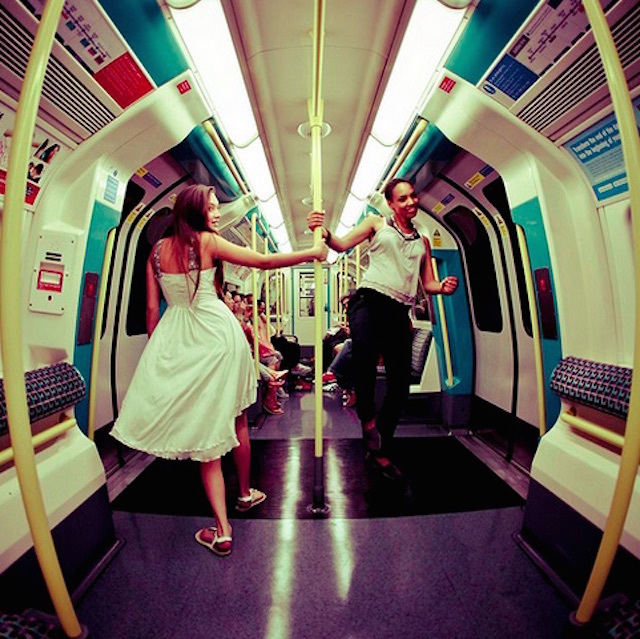 Ever tried maypole dancing on the tube? Photo: Andy Teo (2011)