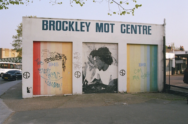 The early Bob Marley mural, which was replaced in 2005 by community festival Brockley Max
