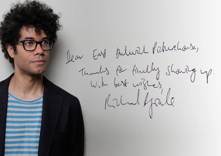 Richard Ayoade did finally show up to lend his support.