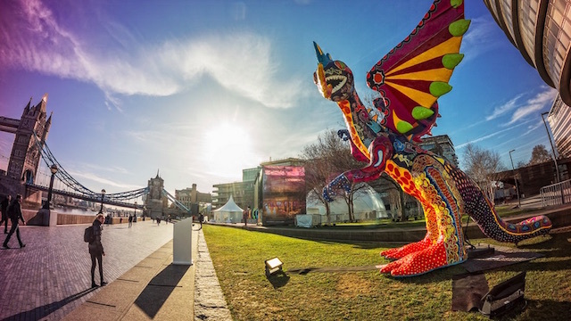 Mexican dragon near City Hall.  Photo: Ian Flinders (2015)