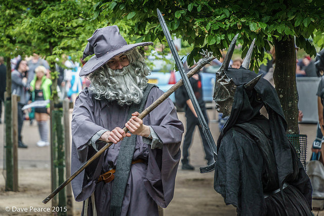 Gandalf fighting something by Dave Pearce