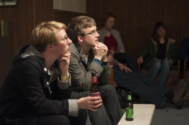 Finding out the answers. Photo by Andy Thornley.
