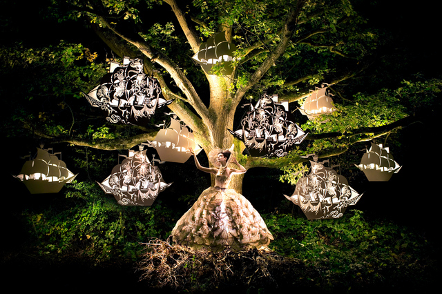 Ships seem to be growing on trees and lighting up. Copyright Kirsty Mitchell