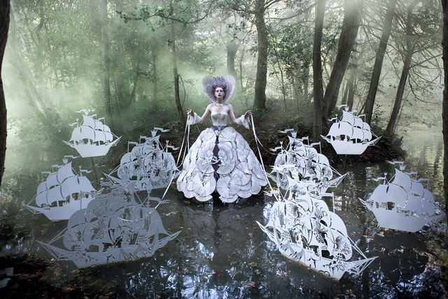 Ships on leashes feel normal given the subject matter in the other images. Copyright Kirsty Mitchell