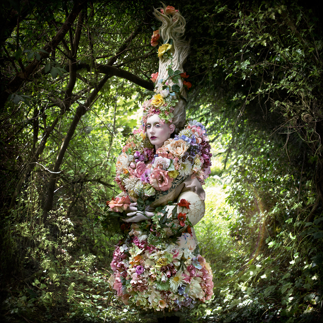 Spring has sprung in this mix of the verdant and the floral. Copyright Kirsty Mitchell