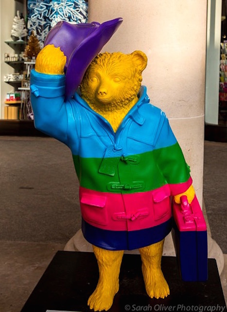 Paddington Bear statue designed by Darcy Bussell. Photo: Sarah Oliver (2014)