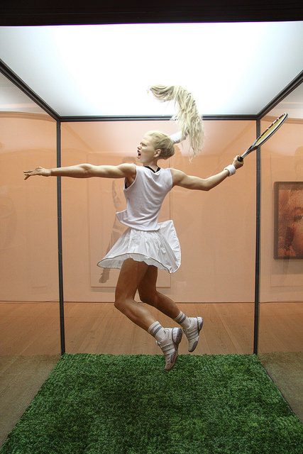 Tennisplayer from the Series Museum of Nature by Oleg Kulik (2002). Photo: Jon Spence (2015)