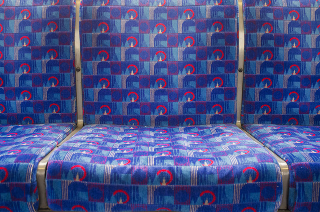Central Line moquette. Photo by KrisWould from the Londonist Flickr pool.