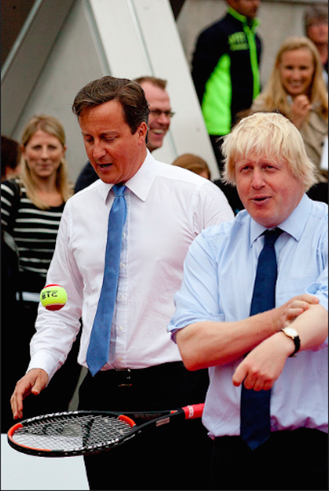 Dave and Boris prepare to play tennis with members of the UK Paralympic tennis team. Photo: Mark Baynes (2011)