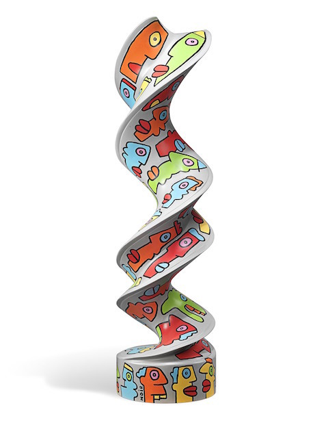 By Thierry Noir, whose iconic painting style graced the Berlin Wall in the 1980s