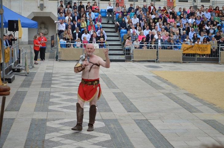 A gladiator at Guildhall Yard