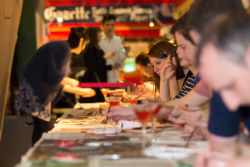 Getting crafty at a previous Friday Late at London Transport Museum.