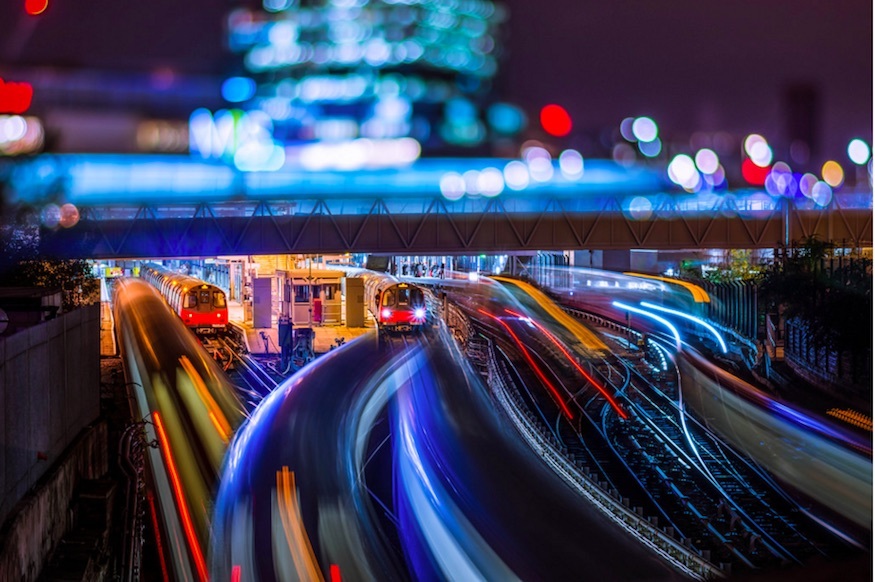 Night tube in London by Naf Selmani
