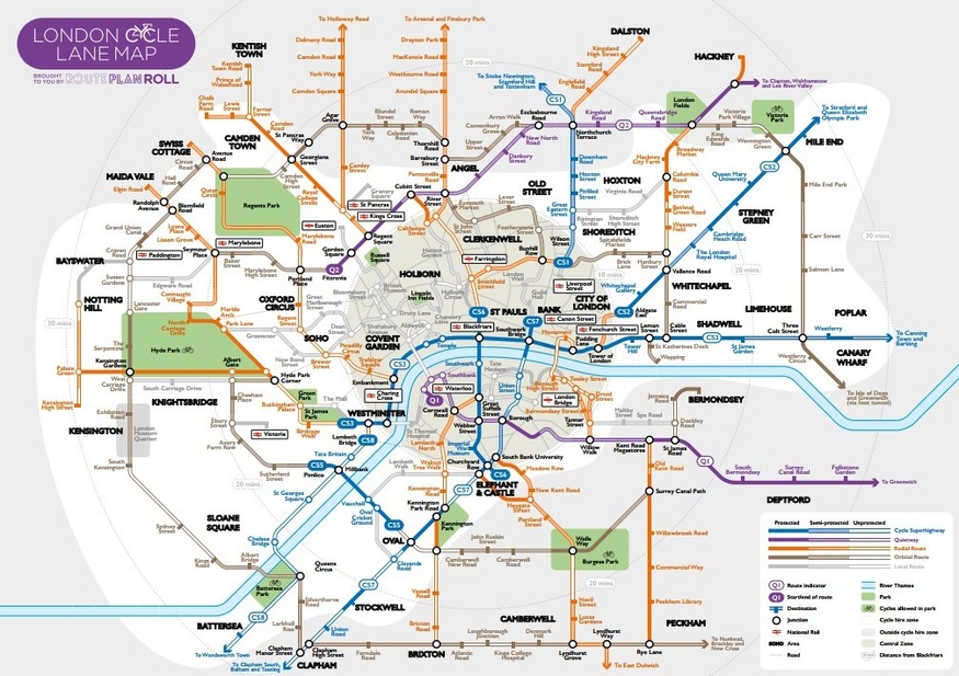 London Cycle Path Map A Tube Map For Cyclists | Londonist