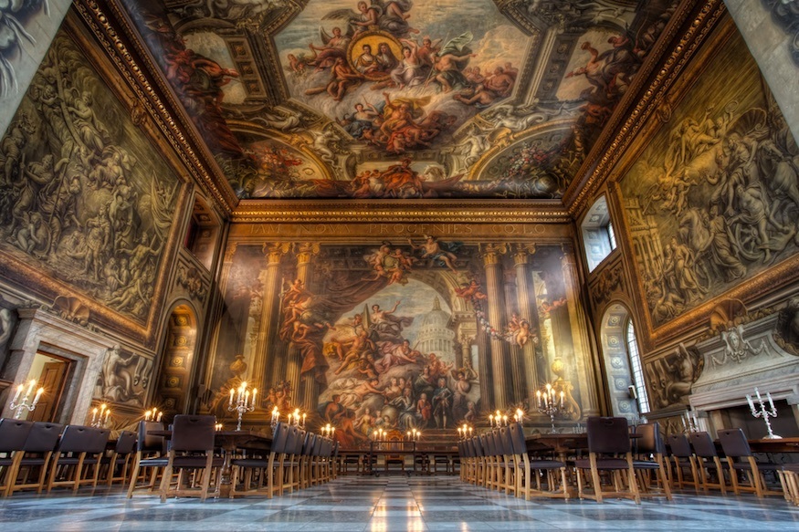 Most romantic London days out and date ideas: The Painted Hall in Greenwich