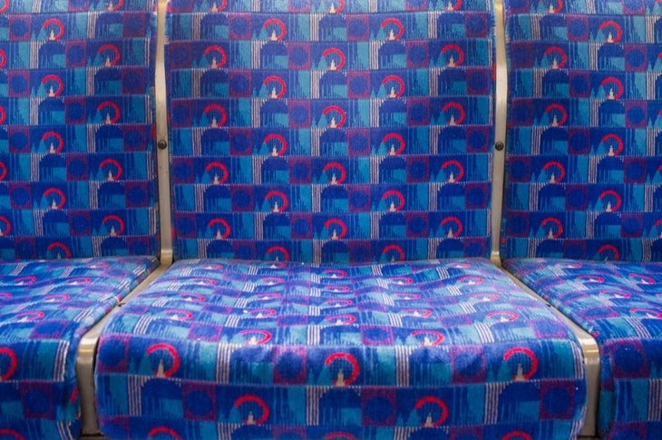 Moquette sample; design for the Victoria line, design number 30667,  designed by Bombardier, 2009