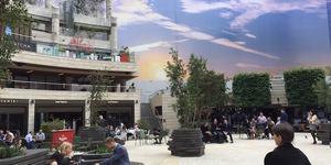 There's A Massive Fake Sky At Broadgate Right Now