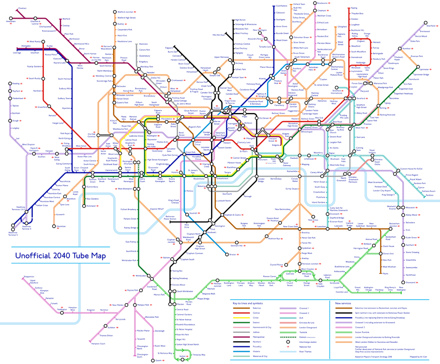 The Tube Map   2040 Tube Map 