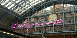 Tracey Emin Lights Up St Pancras With Her Giant Words