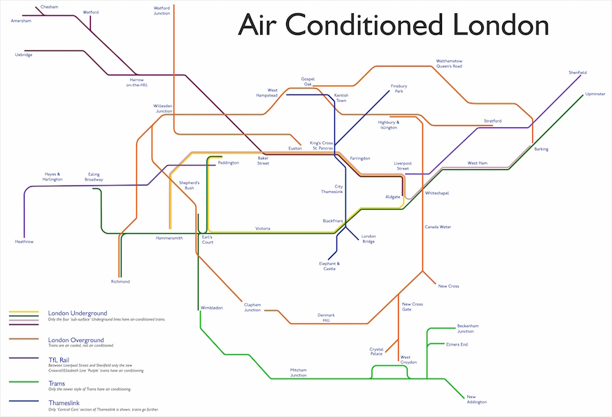 This Tube Map Shows Which Lines Are AirConditioned Londonist