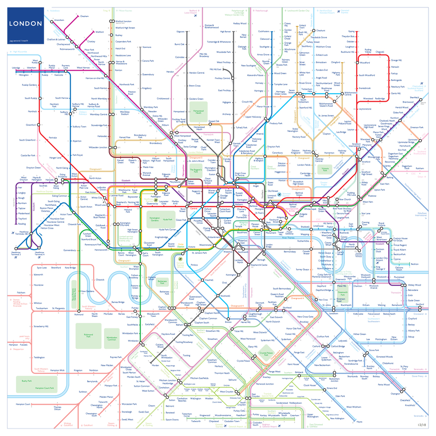 A Contemporary Tube Map That Channels Harry Beck Londonist