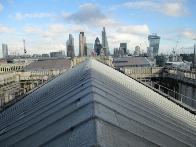 On the roof of St Paul's Cathedral