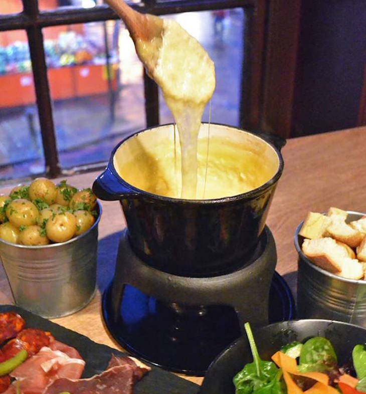 Cheese fondue at Jimmy's Lodge, South Bank - where to get cheese fondue in London