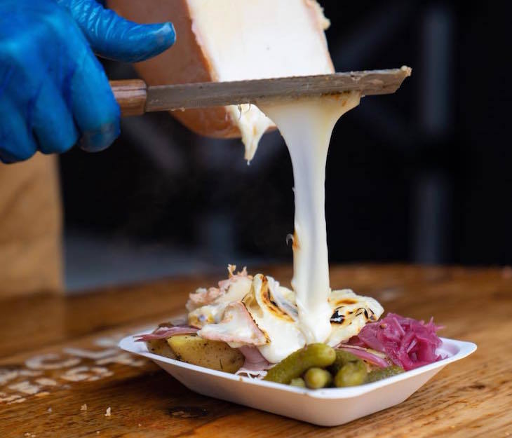 Raclette Brothers at Skylight Tobacco Dock - where to get raclette in London