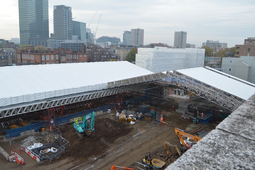 Archaeological dig at Euston.