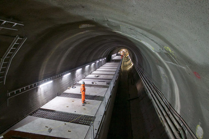 Construction train, Crossrail tunnel