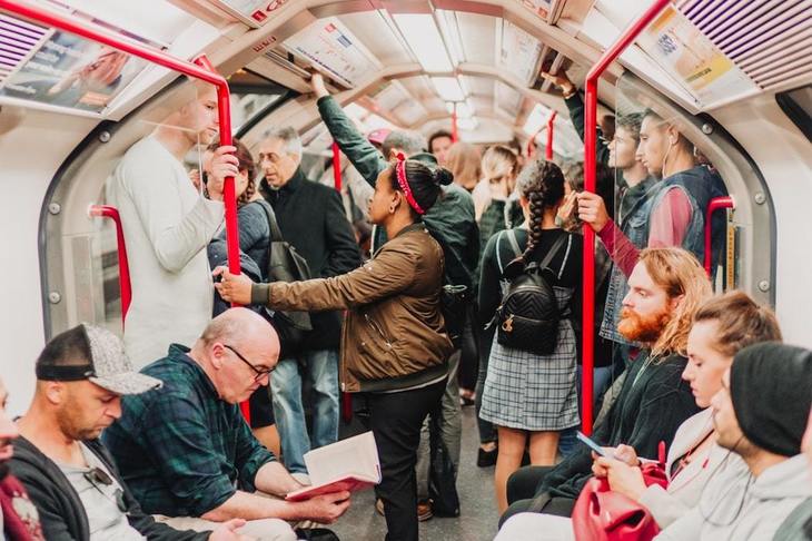 a packed tube train