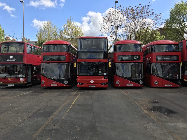 Buses in Camberwell Bus Garage