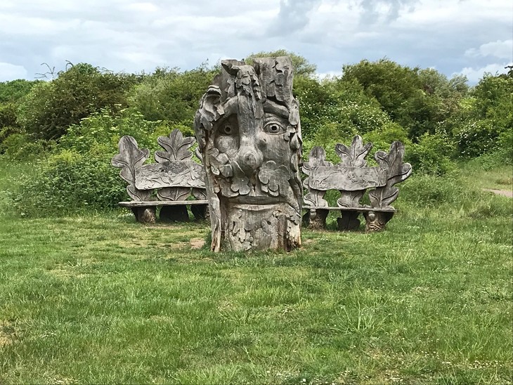 The Green Man sculpture