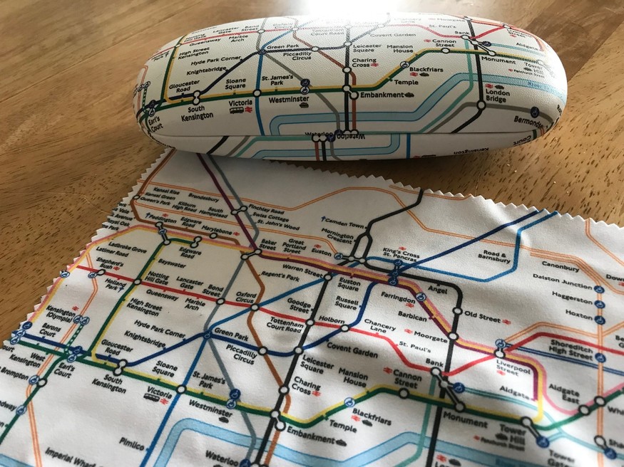 Tube map glasses case