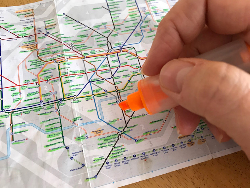 Highlighting the tube map