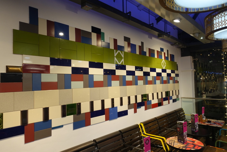 Tiles at London Transport Museum's Canteen